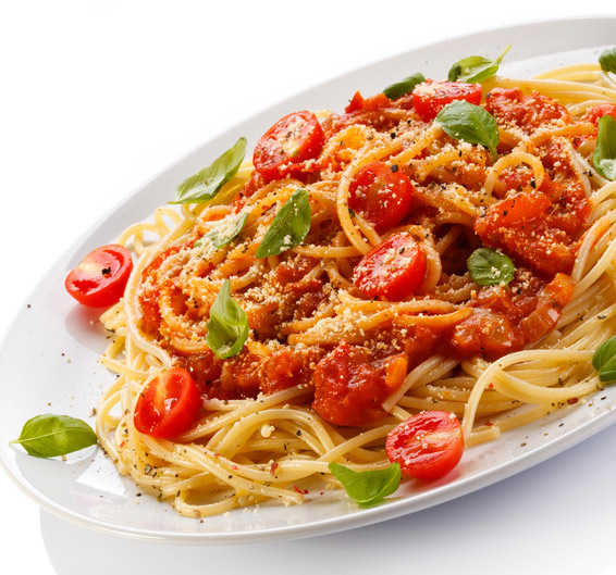 Pasta auf einem Teller
